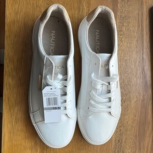 Nautica Men’s White Sneaker or Boat Shoe